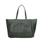 Lorella Borsa a spalla da donna Vera pelle croco 06499-017 VERDE BOTTIGLIA Gave Lux
