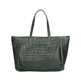 Lorella Borsa a spalla da donna Vera pelle croco 06499-017 VERDE BOTTIGLIA Gave Lux