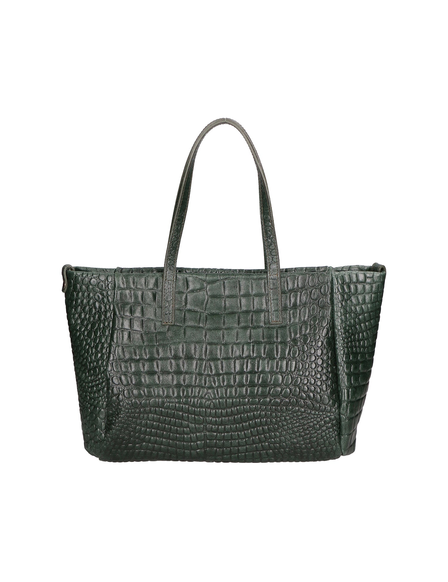 Lorella Borsa a spalla da donna Vera pelle croco 06499-017 VERDE BOTTIGLIA Gave Lux