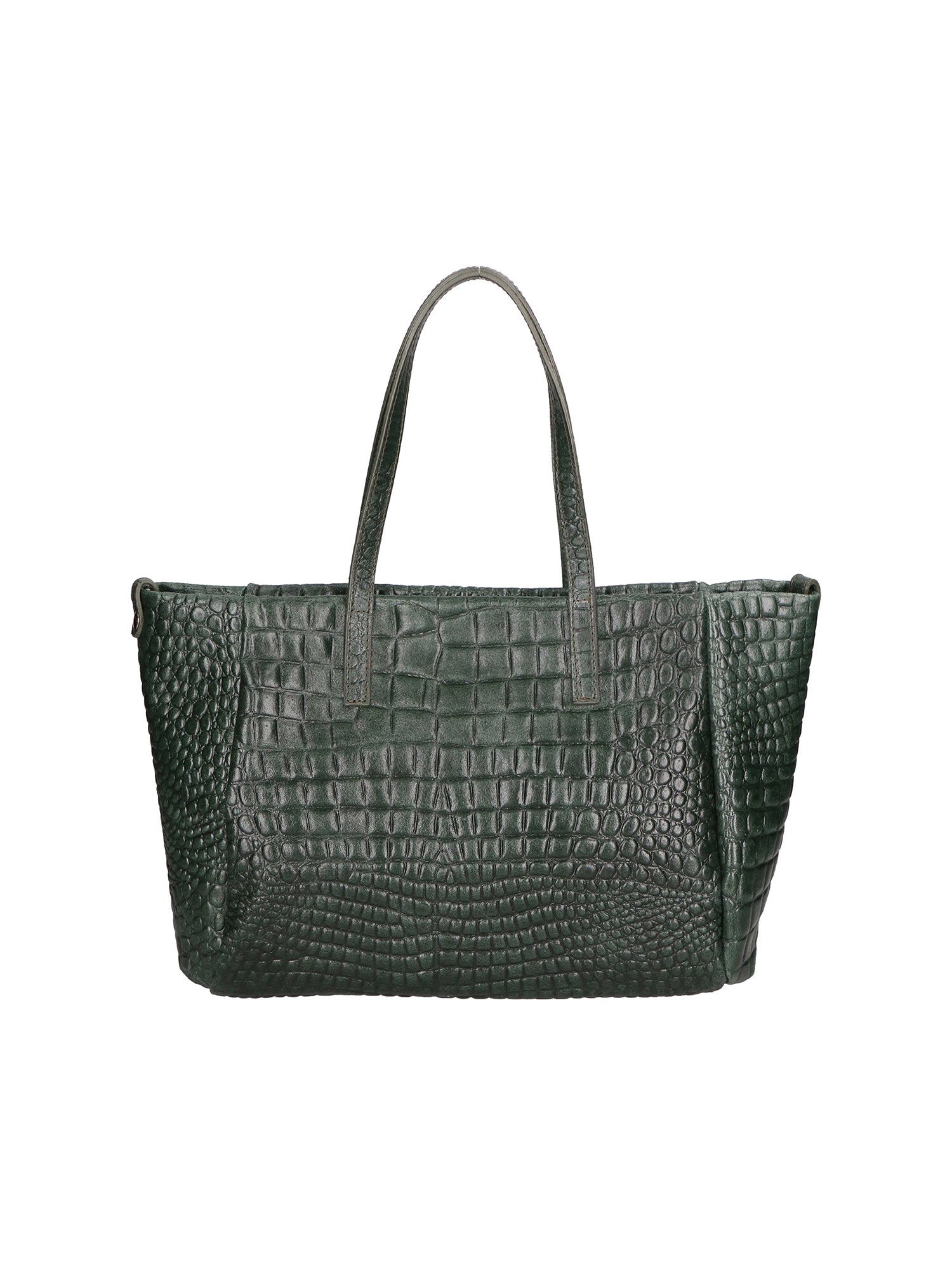 Lorella Borsa a spalla da donna Vera pelle croco 06499-017 VERDE BOTTIGLIA Gave Lux