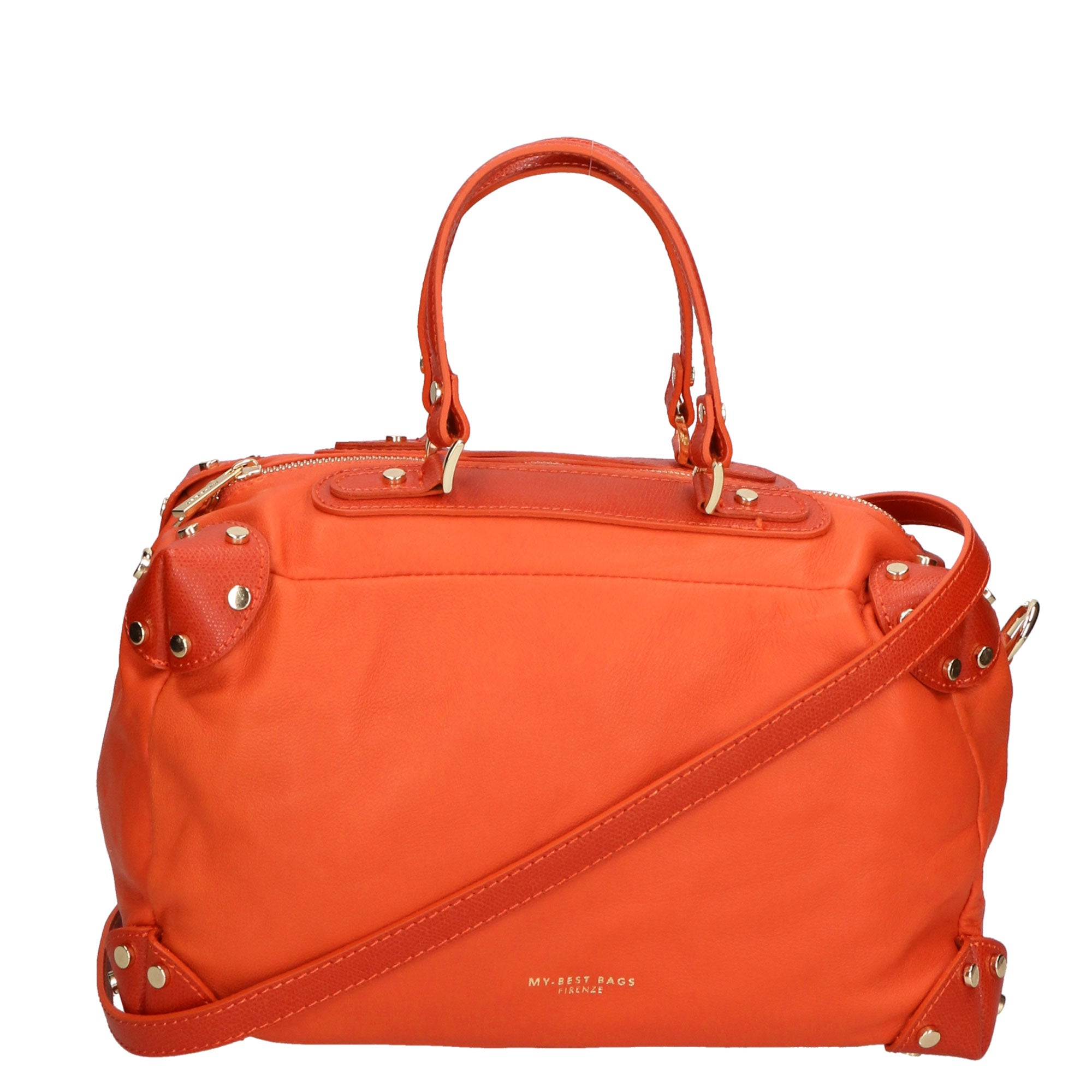 Borsa a mano da donna 100% pelle MYB-7014-SS-PAPAYA My Best Bag