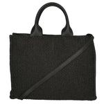 Borsa a mano da donna Misto pelle e tessuto MYB-05117-SS-12+S28 NERO My Best Bag