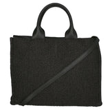 Borsa a mano da donna Misto pelle e tessuto MYB-05117-SS-12+S28 NERO My Best Bag