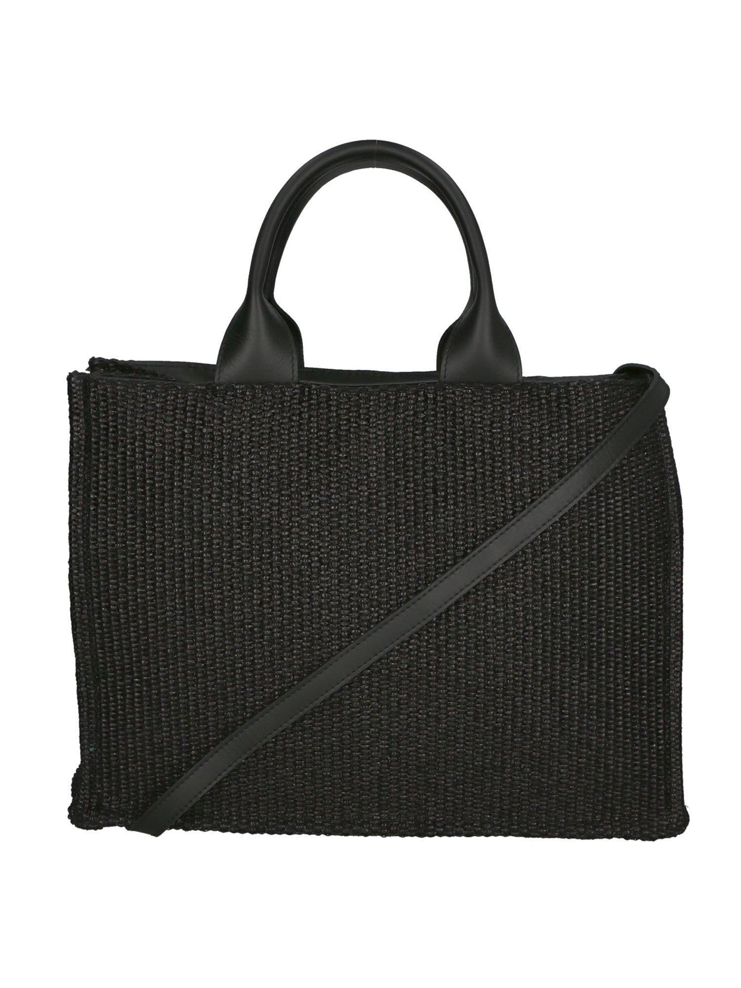 Borsa a mano da donna Misto pelle e tessuto MYB-05117-SS-12+S28 NERO My Best Bag