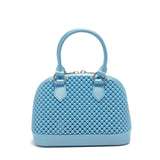 Borsa a mano da donna 100% Pvc FLAT XS BALL-NORSE BLUE + OFF SILVER Marc Ellis
