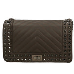Bologna Borsa a spalla da donna Vera pelle 6590-T.MORO DARK BROWN Gave Lux