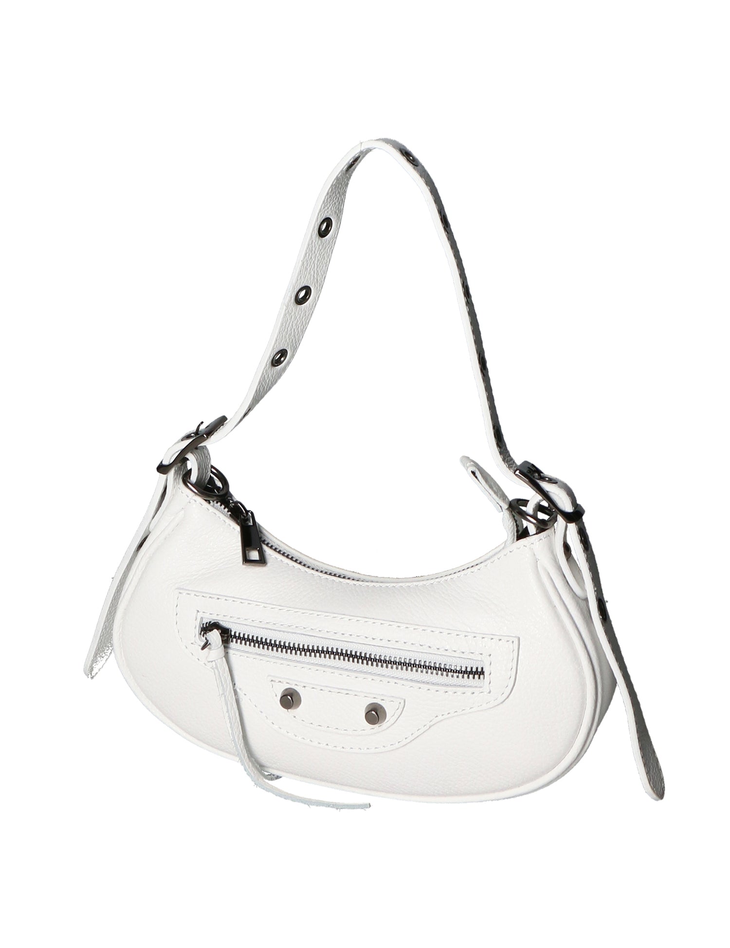 Galatea Borsa a spalla da donna Vera pelle 05708-BIANCO WHITE Gave Lux