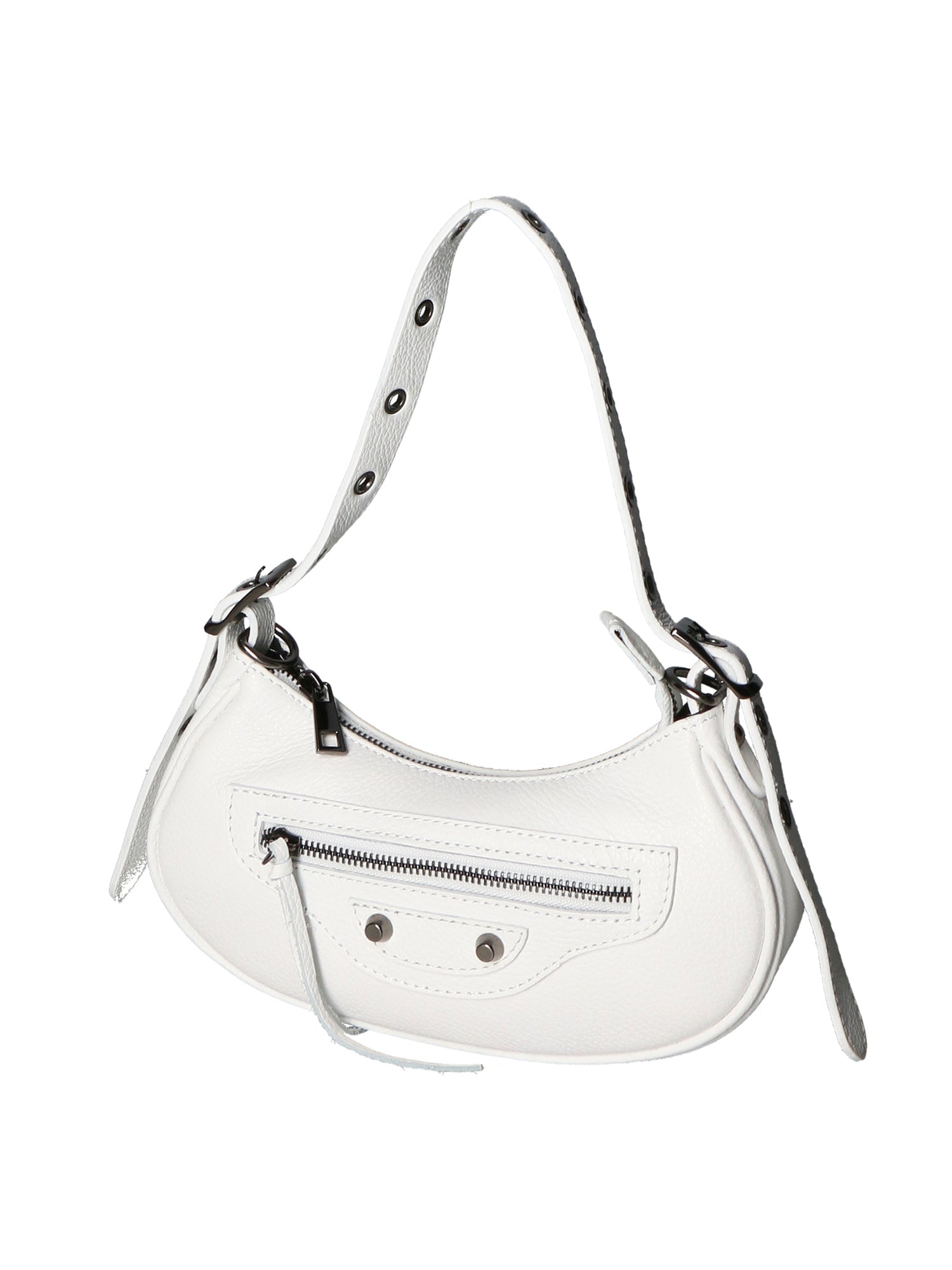 Galatea Borsa a spalla da donna Vera pelle 05708-BIANCO WHITE Gave Lux