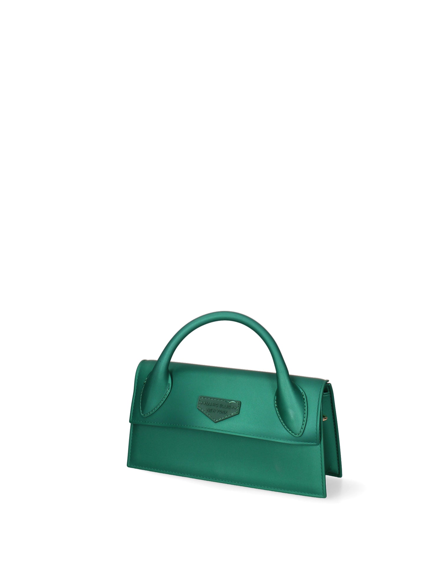 Borsa a mano da donna 100% Pvc FLAT-ARROW 24-FOREST GREEN - LIGHT GOLD Marc Ellis