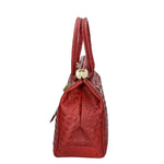 Deborah Borsa a mano da donna Pelle Croco Stampata 7727-C10 ROSSO SCURO Gave Lux