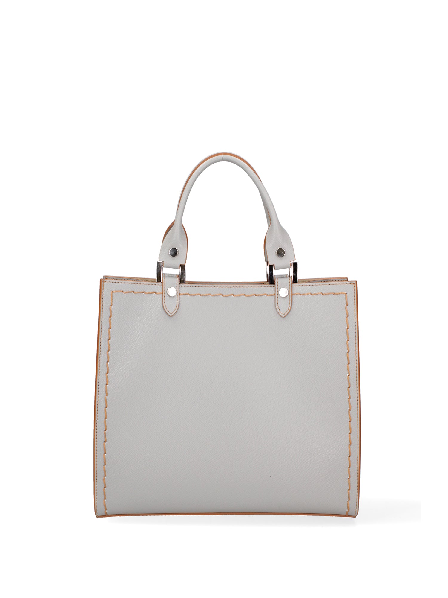 Borsa a mano da donna 100% vera pelle 07262-P 630 GRIGIO CHIARO Roberta Rossi