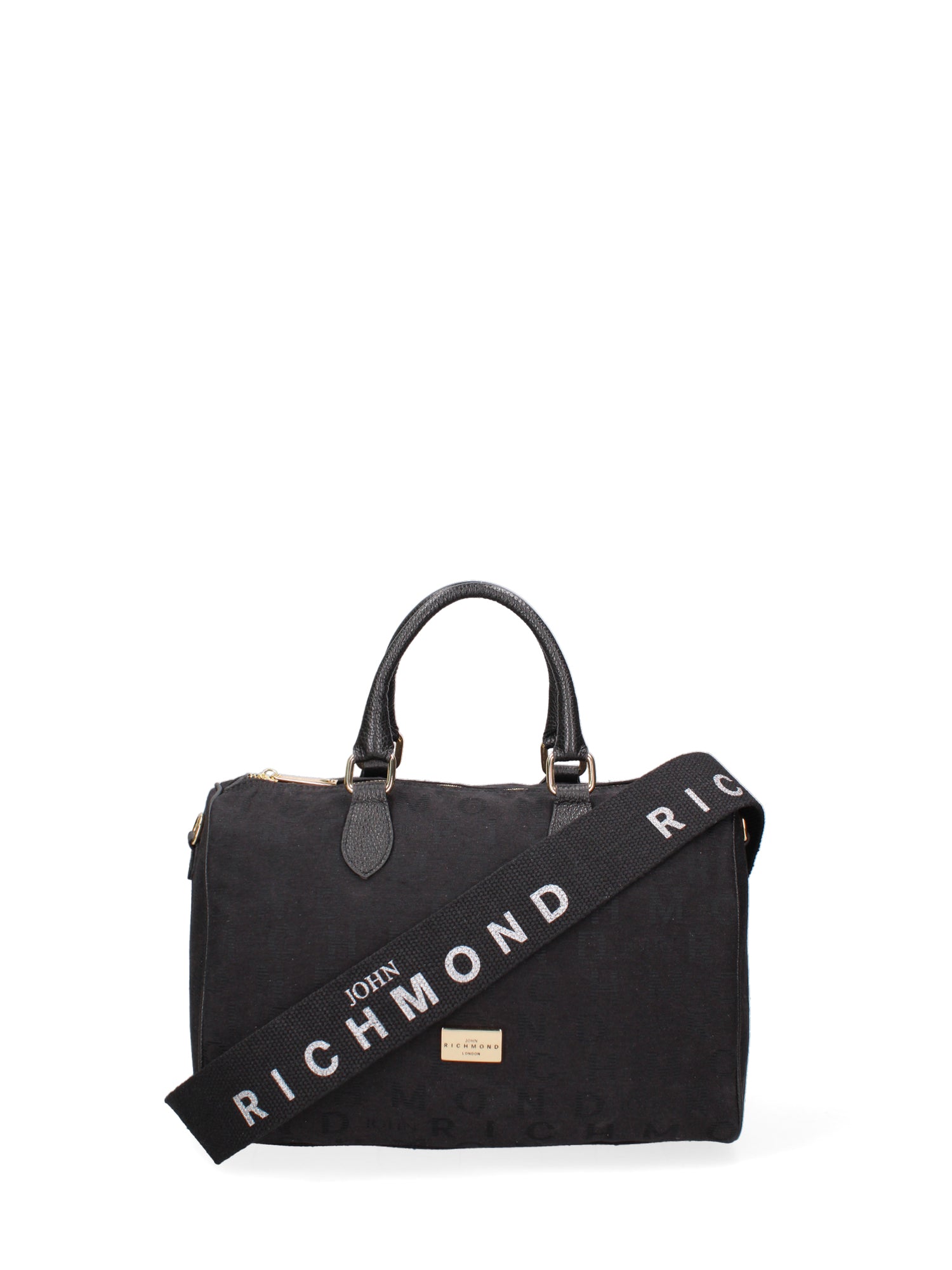 Borsa a mano da donna 100% vera pelle JR-W-1161-TP-BLACK + GOLD John Richmond