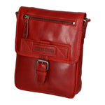 Borsa a tracolla da uomo Vera pelle HILB-6163-ROSSO Hill Burry