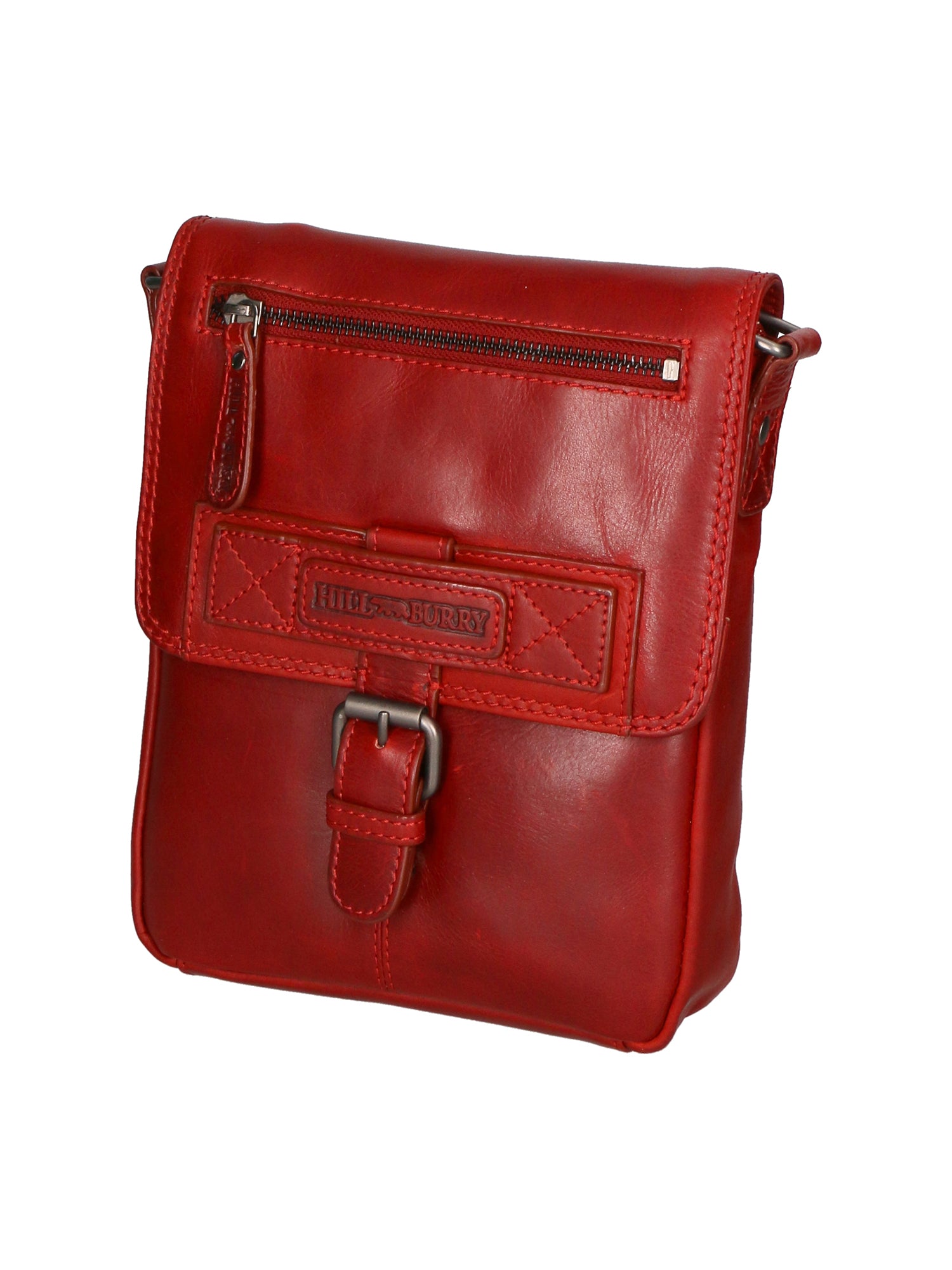 Borsa a tracolla da uomo Vera pelle HILB-6163-ROSSO Hill Burry