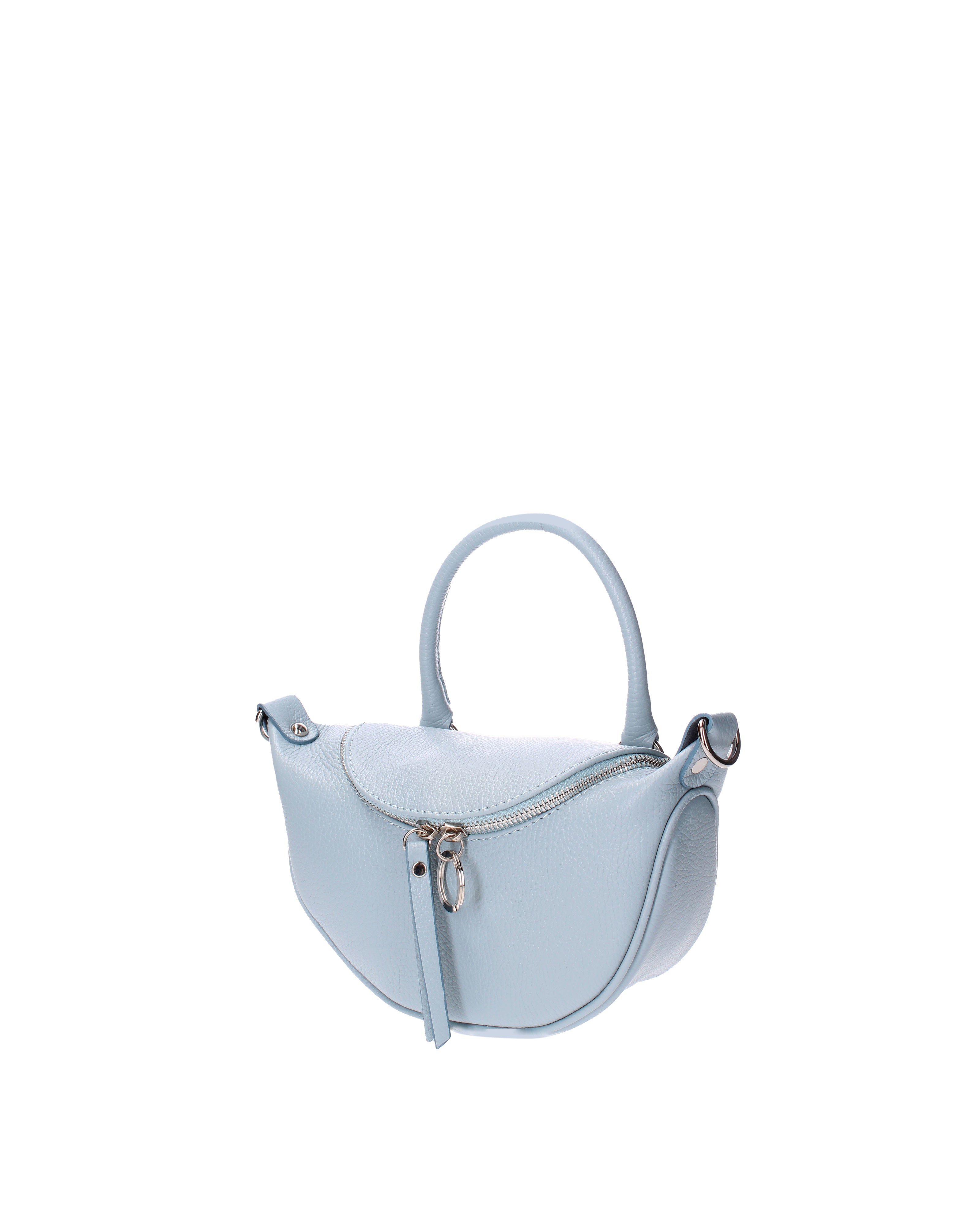 Mae Borsa a mano da donna Vera pelle 07142-D92 CELESTE Viola Castellani