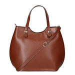 Egle Borsa a mano da donna Vera pelle 80046-MARRONE Gave Lux