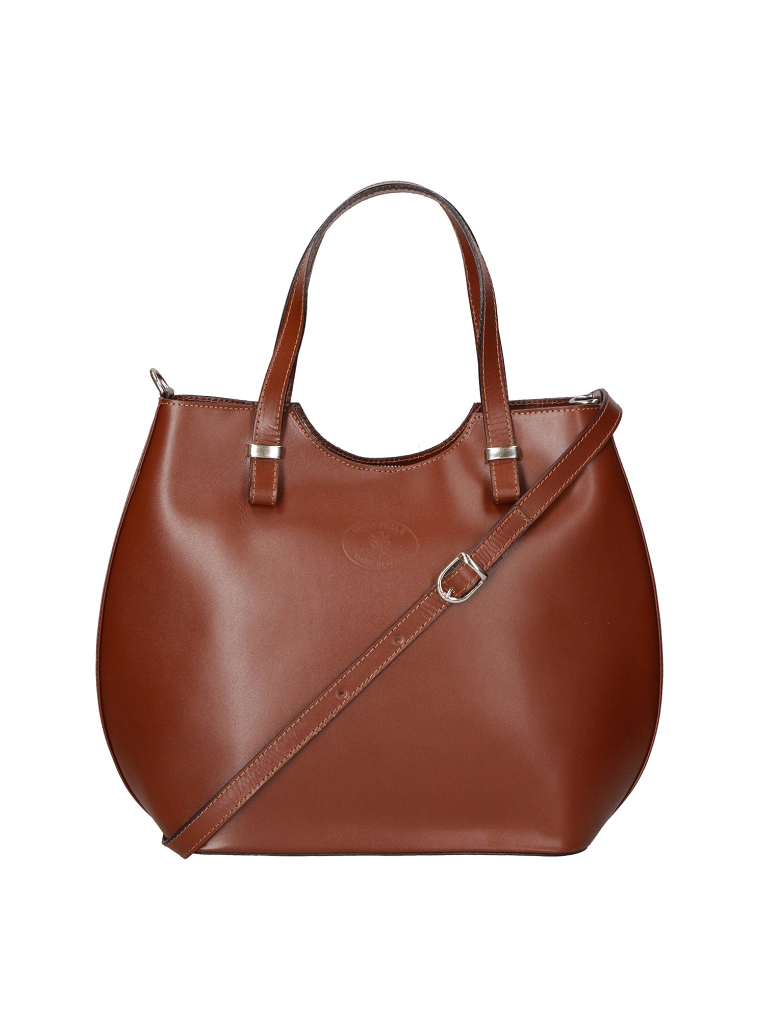 Egle Borsa a mano da donna Vera pelle 80046-MARRONE Gave Lux