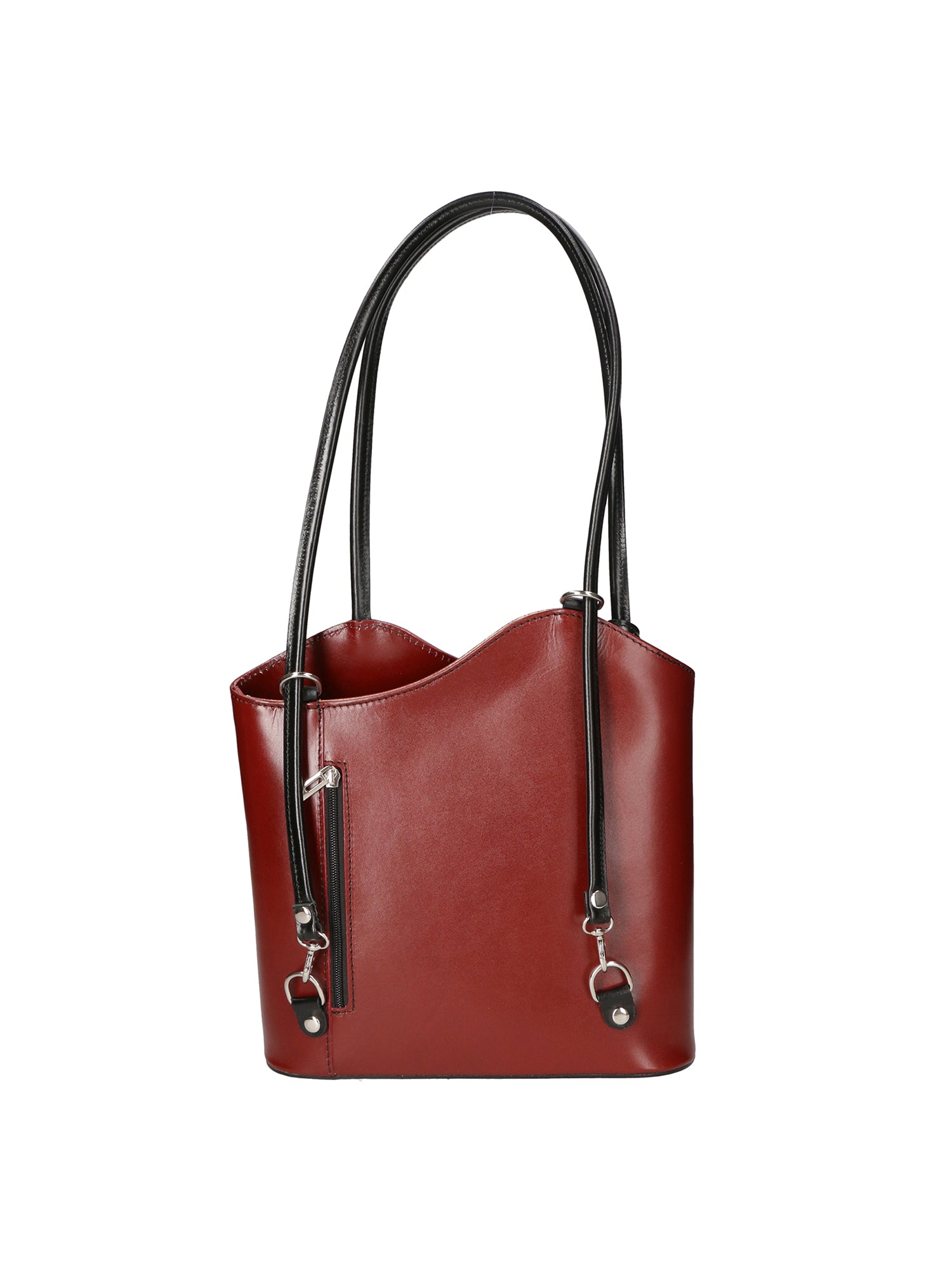 Fabiola Borsa a spalla da donna 100% pelle 9039-ROSSO NERO Gave Lux