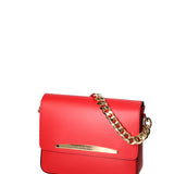 Borsa a tracolla da donna Vera pelle ruga JR-W-1126RU-CORAL RED-GOLD John Richmond