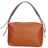 Vivienne Borsa a spalla da donna Vera pelle 06674-D17 CUOIO + D40 TAUPE Gave Lux