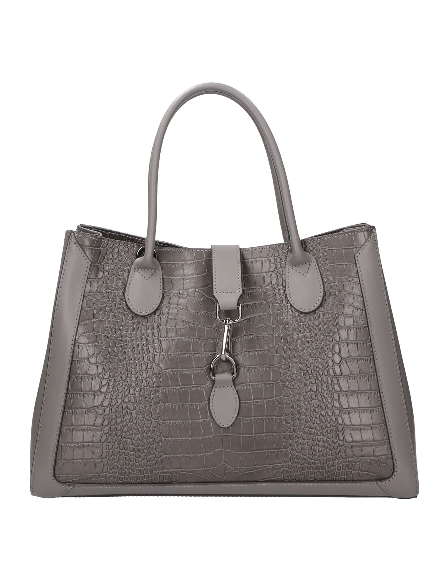 Aurora Borsa a mano da donna Vera pelle croco 05698-C27 GRIGIO SCURO Gave Lux