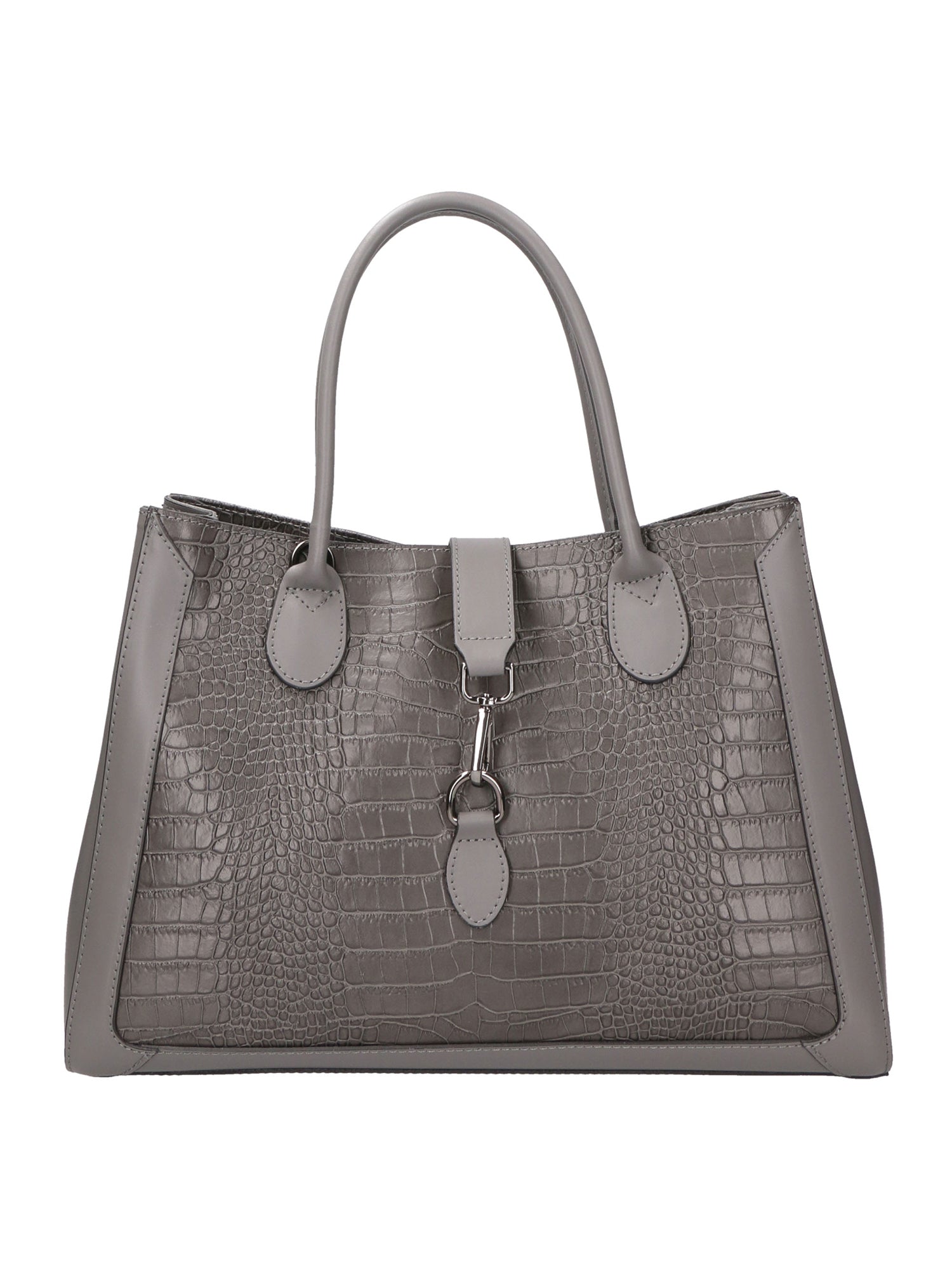 Aurora Borsa a mano da donna Vera pelle croco 05698-C27 GRIGIO SCURO Gave Lux