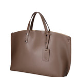 Lumena Borsa a mano da donna Vera pelle 2094-L134 TAUPE SCURO Gave Lux