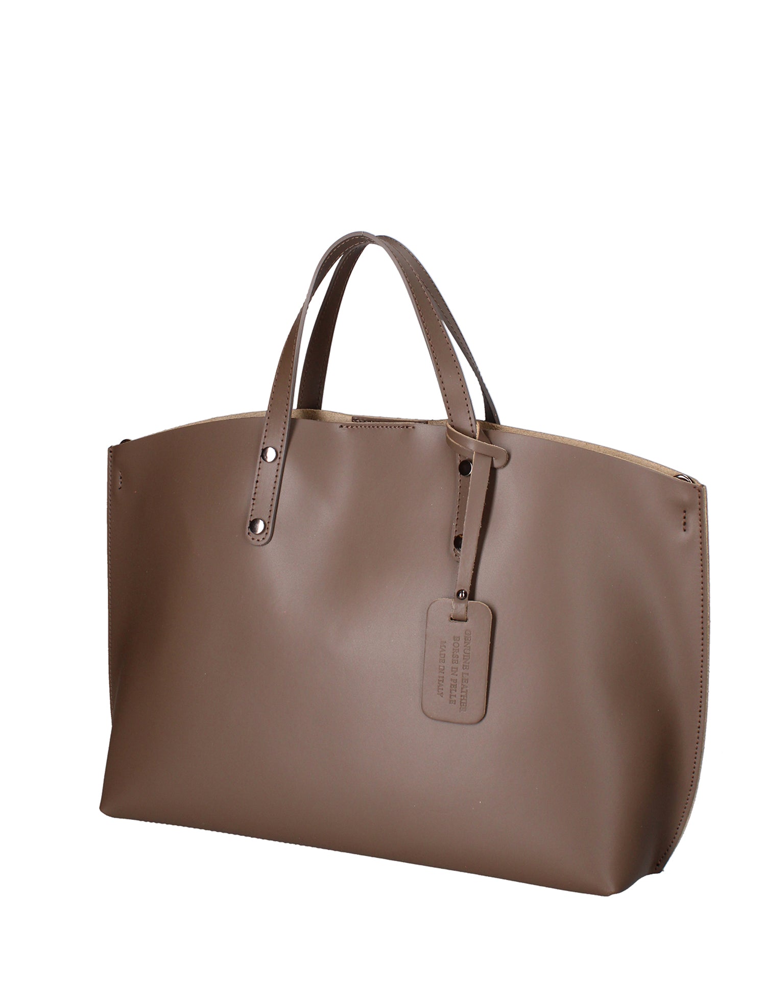 Lumena Borsa a mano da donna Vera pelle 2094-L134 TAUPE SCURO Gave Lux
