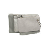 Luna Borsa a tracolla da donna Vera pelle 189034-GRIGIO+ARGENTO Gave Lux