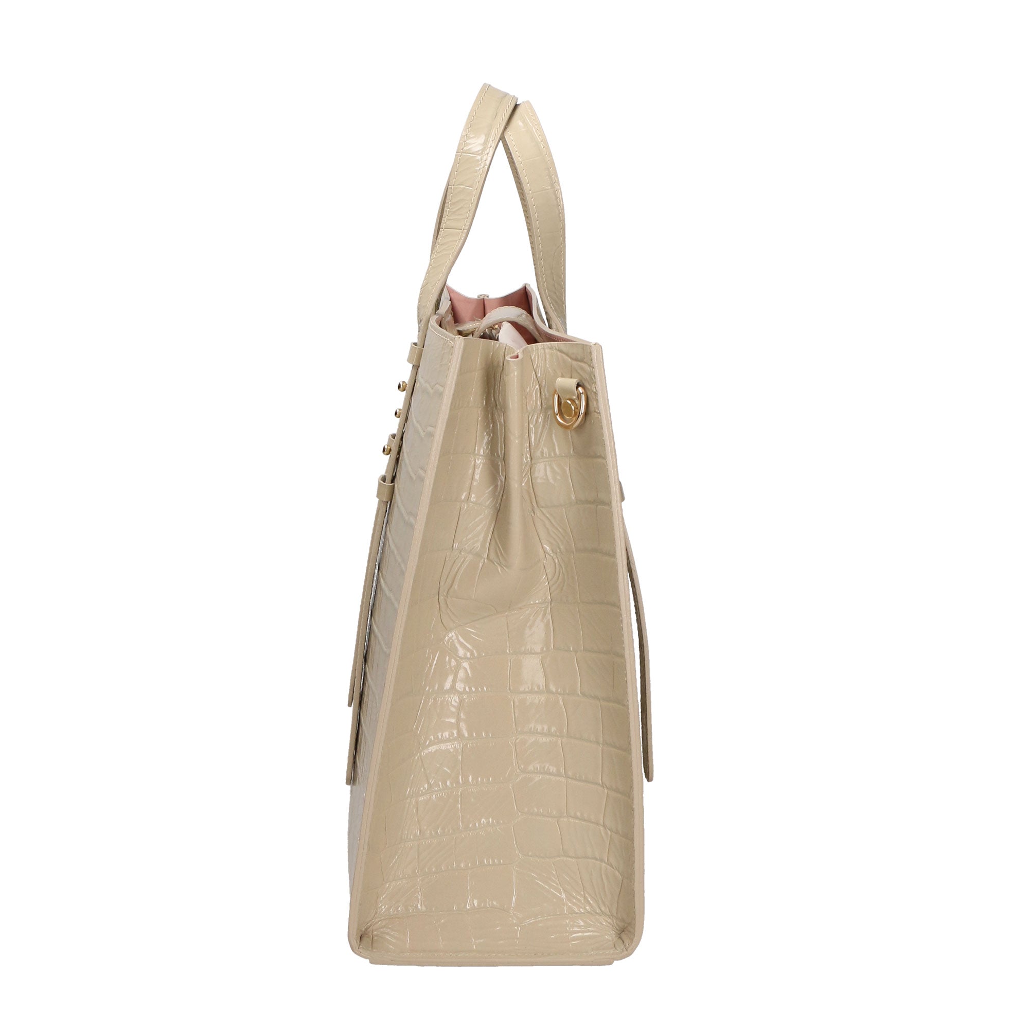 Borsa a mano da donna Vera pelle croco MYB-7004-SSCOCCO-C37 BEIGE BEIGE My Best Bag