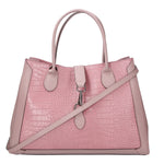 Aurora Borsa a mano da donna Vera pelle croco 05698- C73 ROSA ANTICO Gave Lux