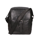 Borsa a tracolla unisex vera pelle 100% pelle di vacchetta SN5863847-BLACK Santini Firenze