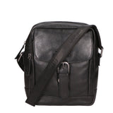 Borsa a tracolla unisex vera pelle 100% pelle di vacchetta SN5863847-BLACK Santini Firenze
