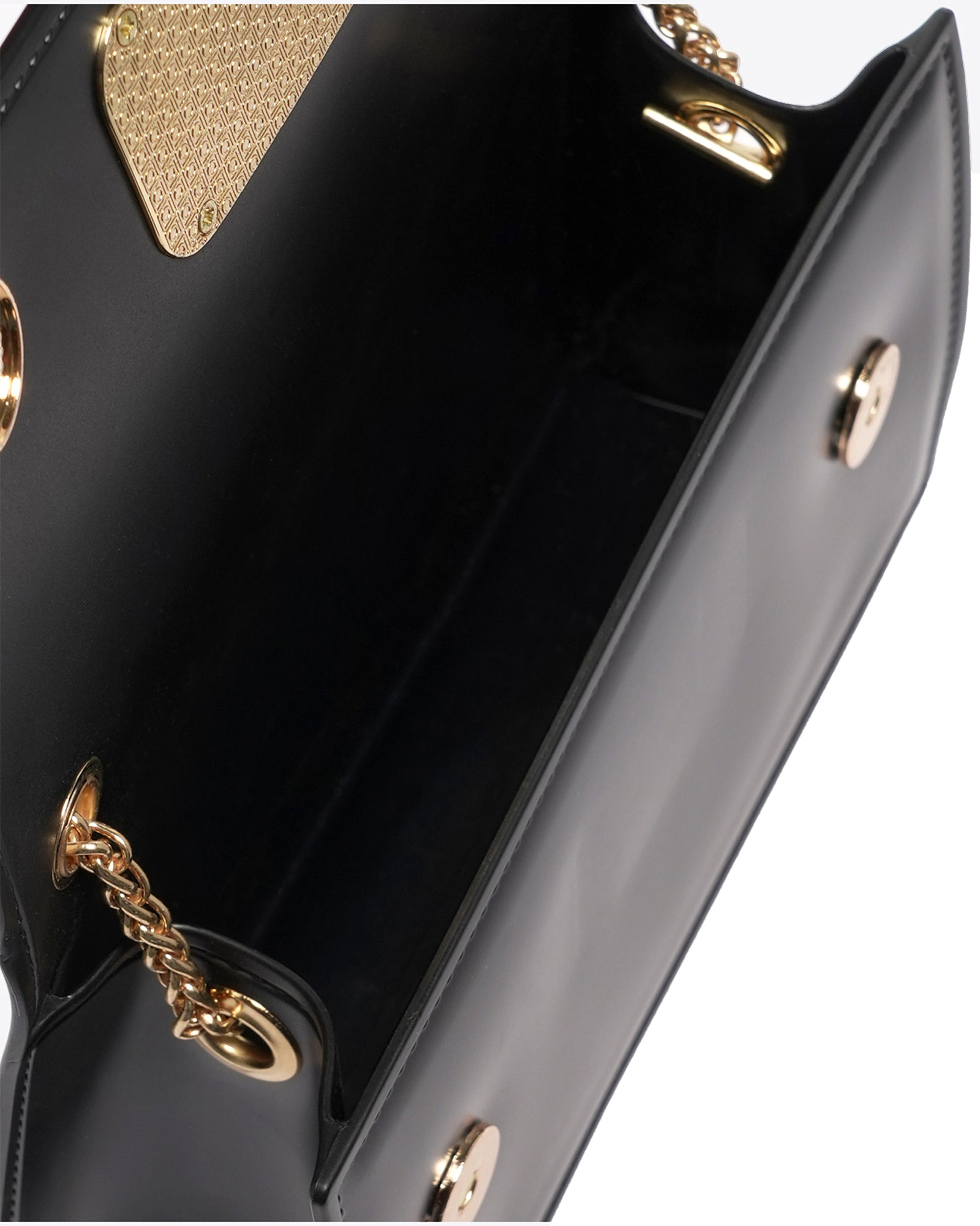 Borsa a mano da donna 100% Pvc FLAT SUPERMEE M-BLACK + LIGHT GOLD Marc Ellis