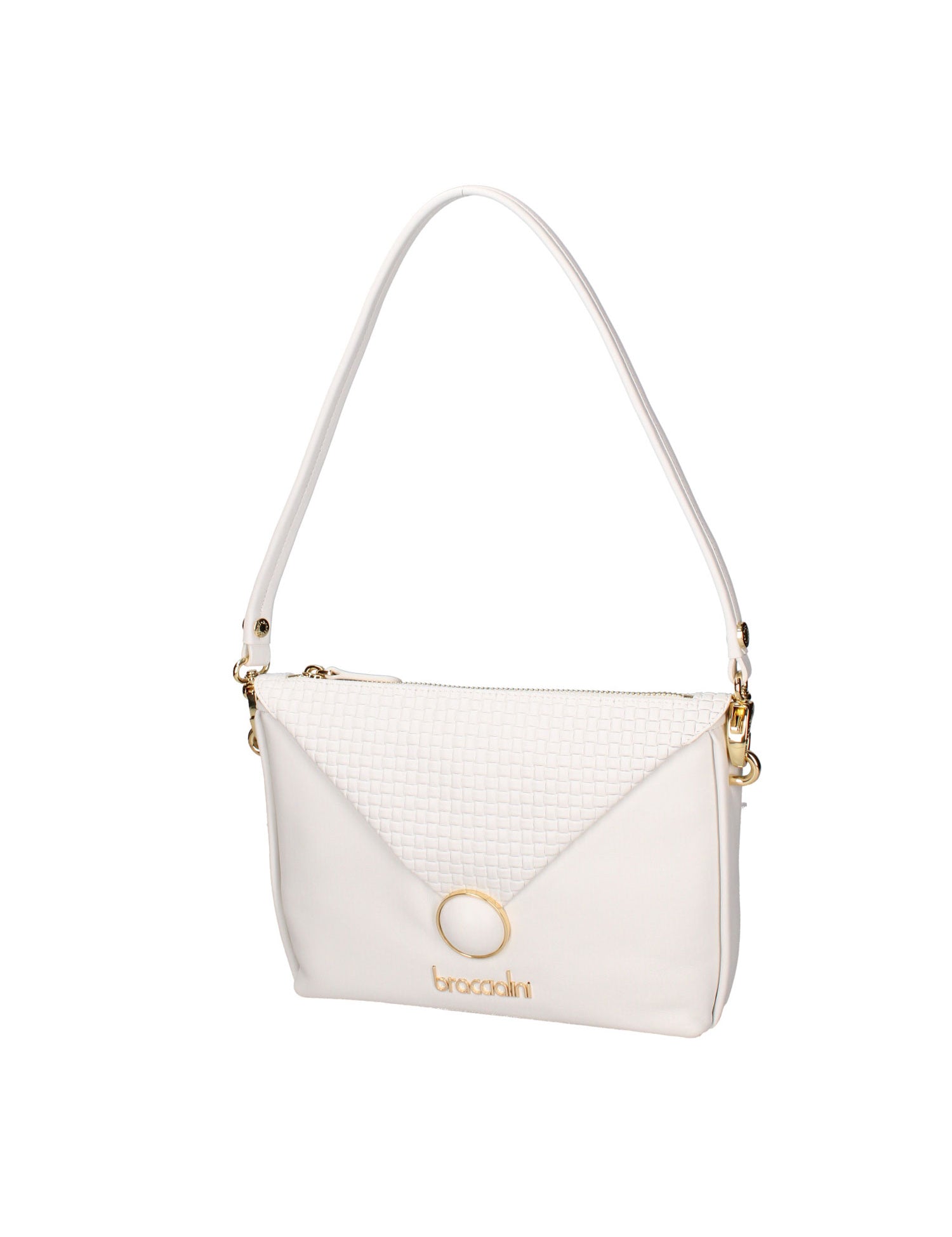 Solara Elite Borsa a tracolla donna Vera pelle B17206-BIANCO Braccialini