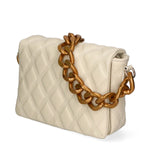 Adriana Borsa a mano da donna Vera pelle 04539-S37 LATTE Gave Lux