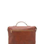 Borsa a mano unisex in vera pelle Made in Italy 4576-MARRONE Alessia Firenze