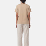 T-shirt in 84% Cotone 16% Elastan Cammello