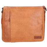 Borsa a tracolla unisex vera pelle 100% pelle SN5862247-TAN Santini Firenze