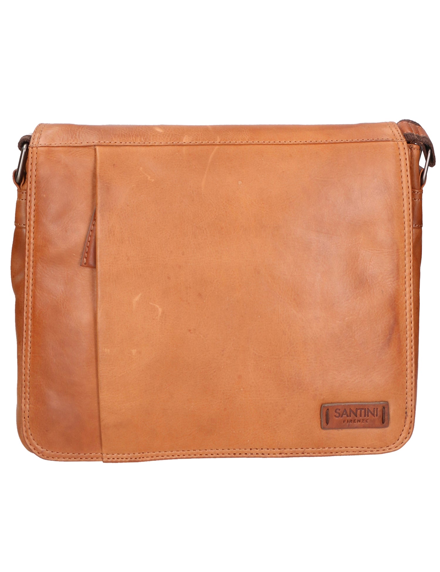 Borsa a tracolla unisex vera pelle 100% pelle SN5862247-TAN Santini Firenze
