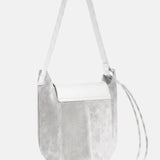 Borsa a Tracolla in Dollaro Leather Bianco