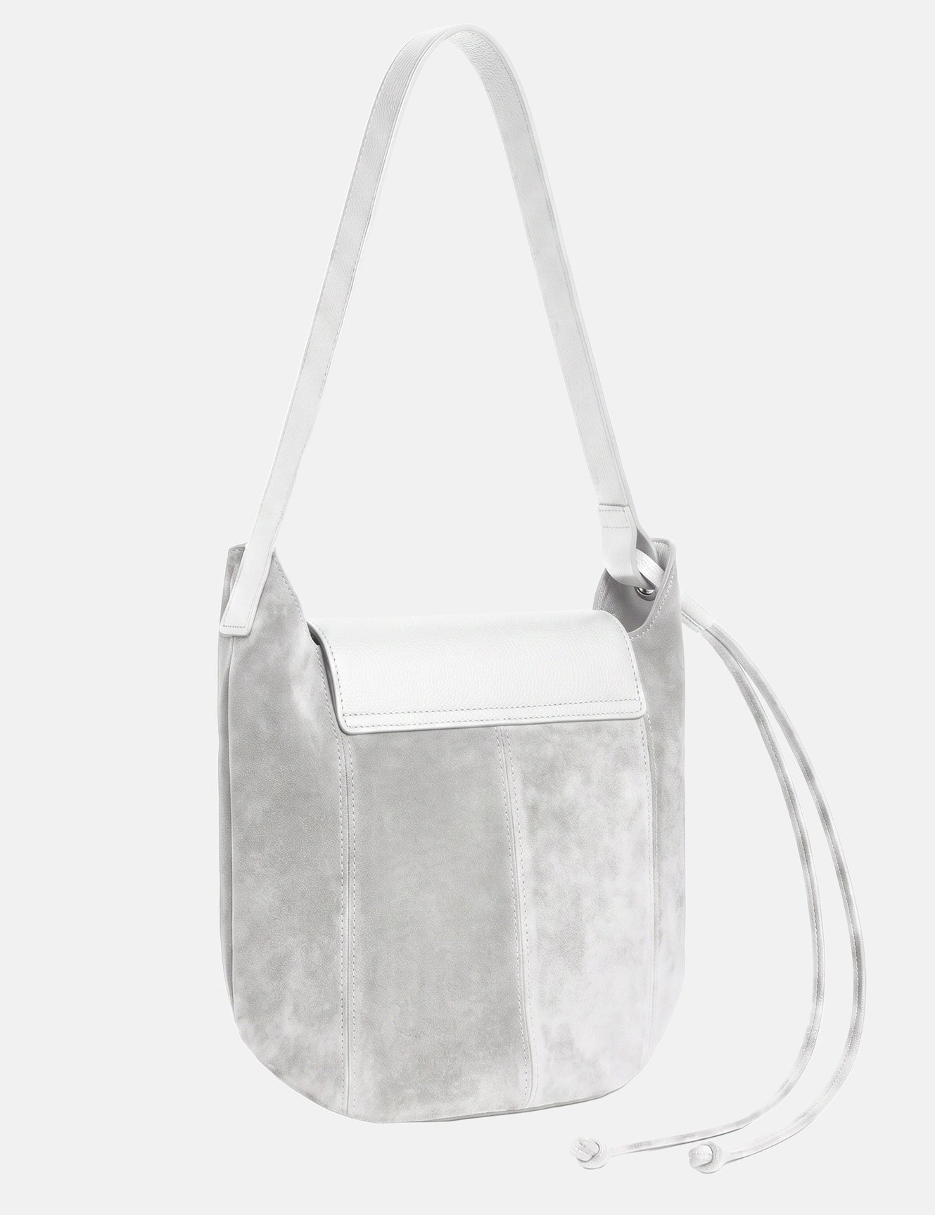 Borsa a Tracolla in Dollaro Leather Bianco