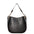 Borsa a spalla da donna 100% pelle riciclata 07224-Nero Viola Castellani