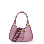 Borsa a mano da donna 100% PVC FLAT-CIRCLE-DARK MAUVE - LIGHT OTTONE Marc Ellis