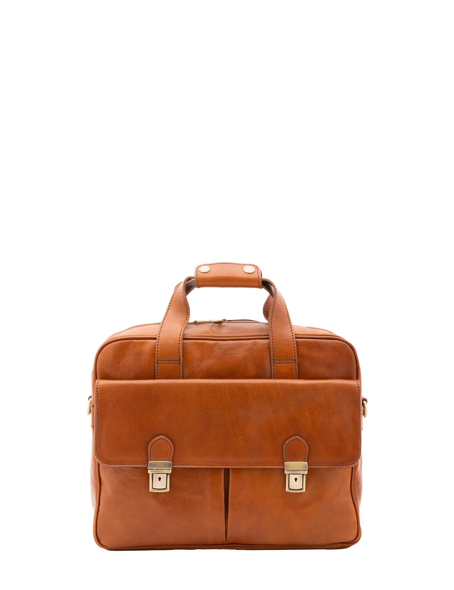 Borsa a mano unisex in vera pelle Made in Italy 4575-MIELE Alessia Firenze