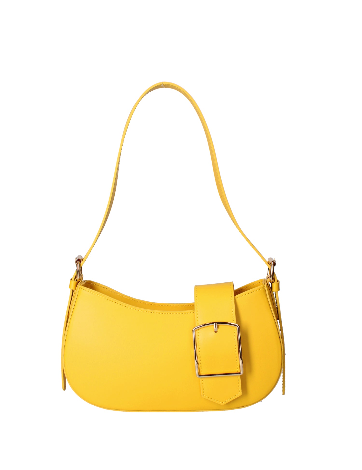 Borsa a spalla da donna 100% vera pelle 07213-L224 GIALLO Roberta Rossi