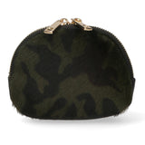 Rachele Pochette donna vera pelle Zip 02535-MACULATO MILITARE Gave Lux