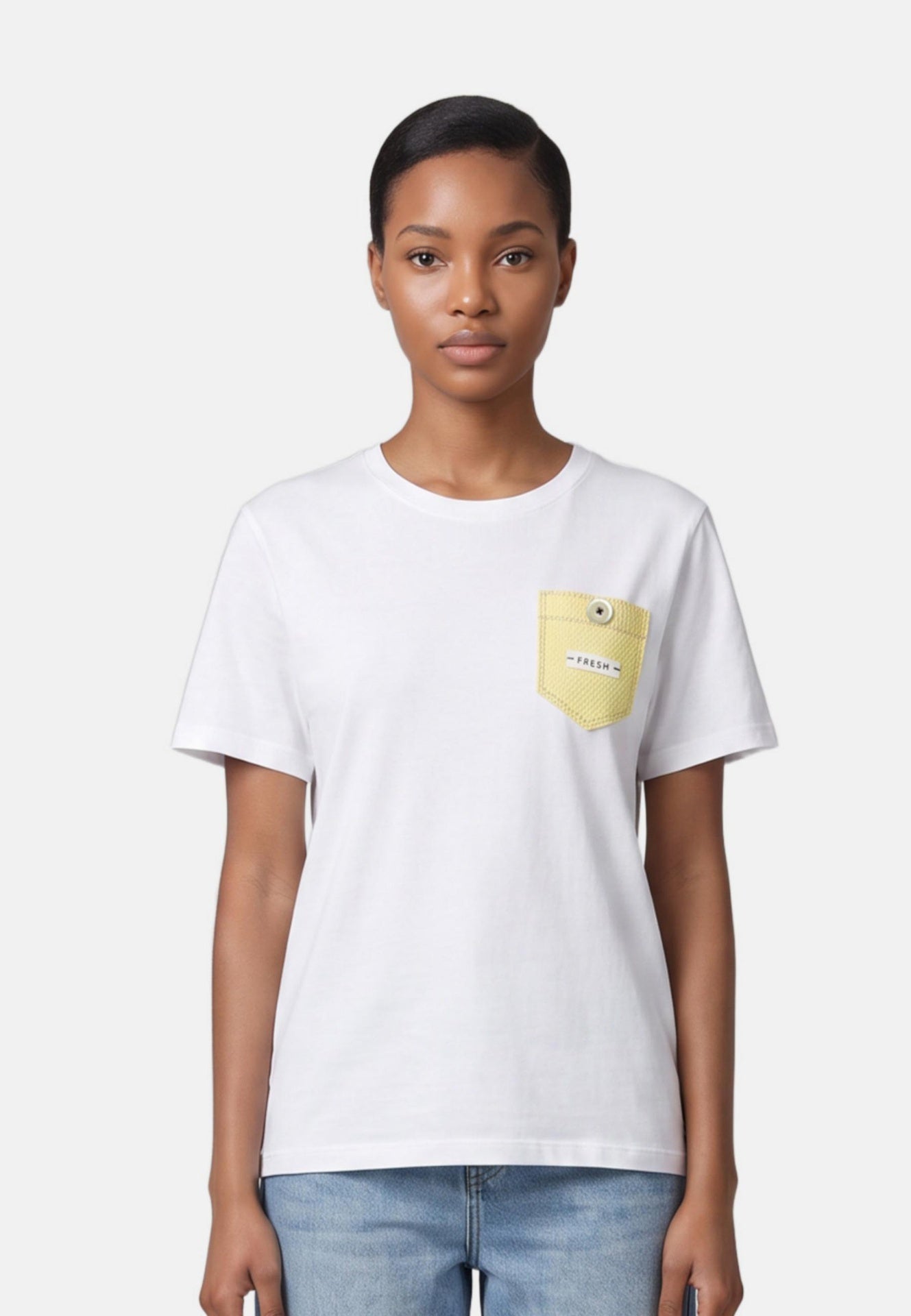 T-shirt in 83,4% Cotone 16,6% Poliammide Giallo