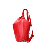 Anjelica women's shoulder bag convertible into a backpack in genuine leather, Made in Italy, 33x31x12 cm