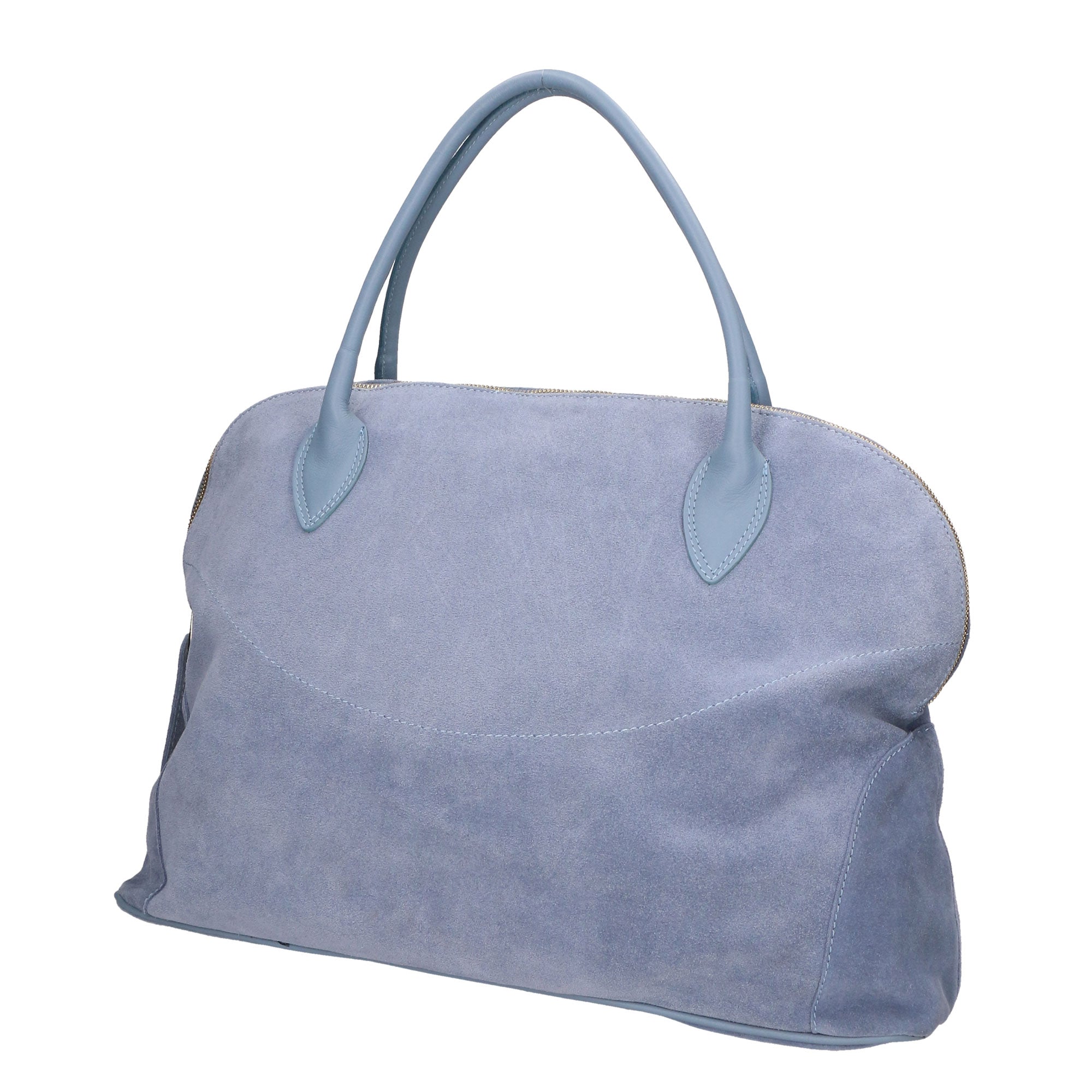 Borsa a mano da donna 100% pelle scamosciata MYB-6014-FW-0722 CARTA ZUCCHERO My Best Bag